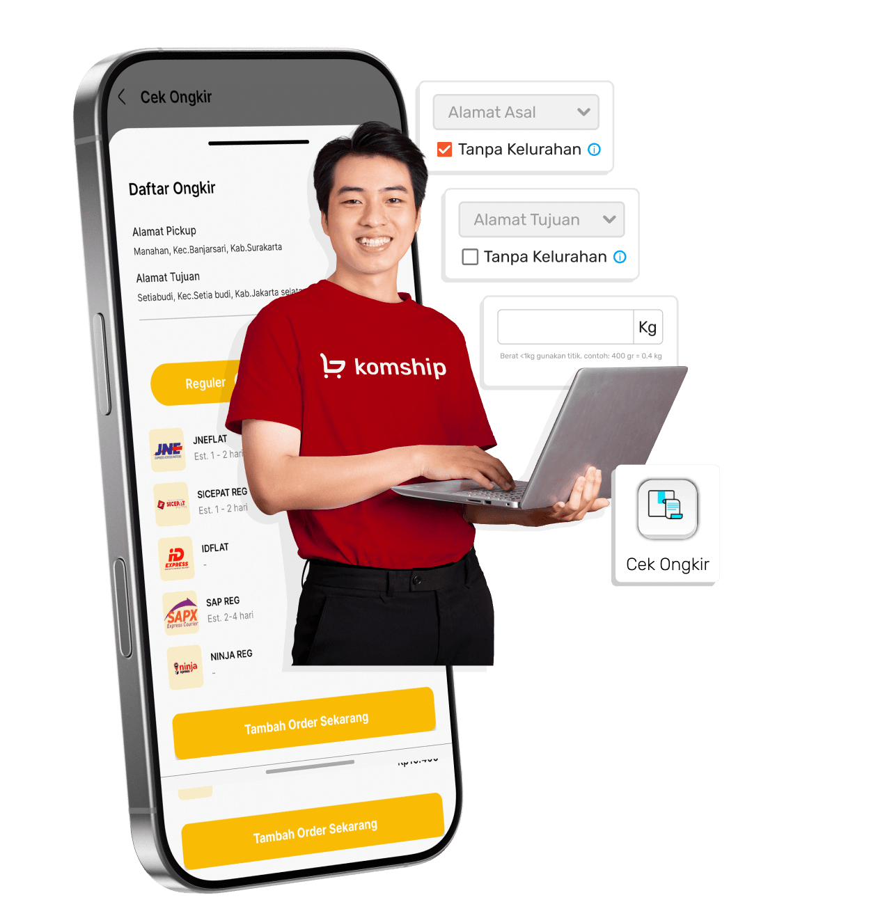 Hero Cek Ongkir Mockup